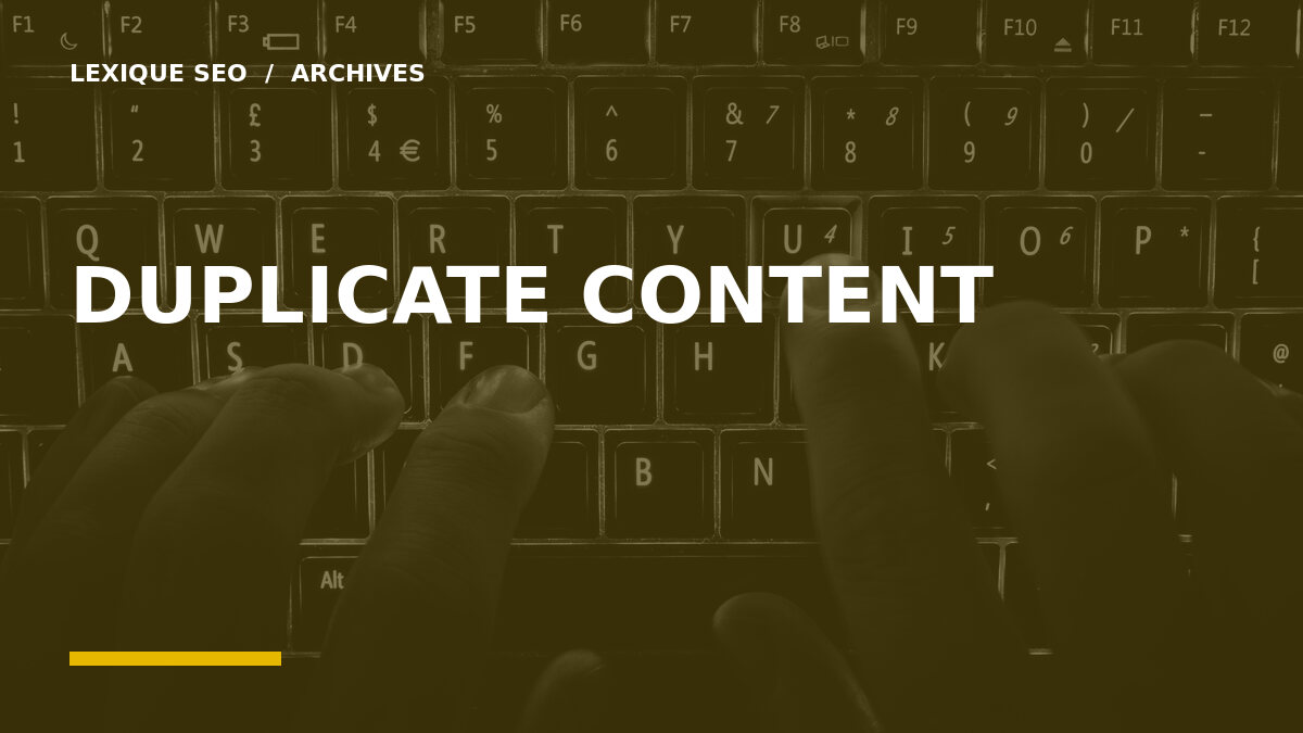 Illustration éditoriale : Duplicate content